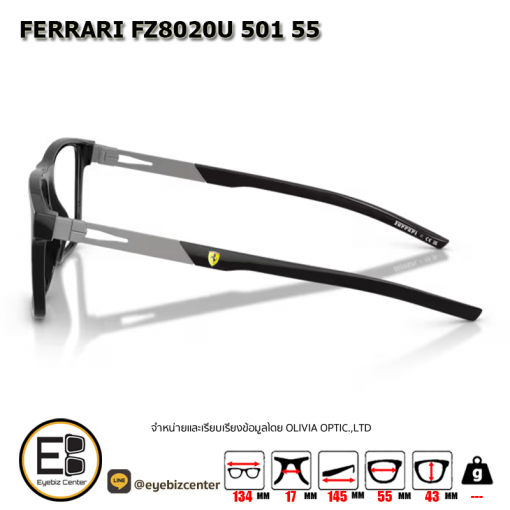 กรอบแว่นสายตา FERRARI FZ8020U 501 55 3