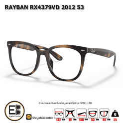 . กรอบแว่นสายตา  RAYBAN RX4379VD 2012 53 [RBที่ขาแว่น] [มีสินค้าที่ : สาขา ศรีนครินทร์ /สาขา บรมราชชนนี /สาขา พระราม5]