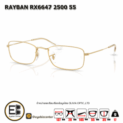 . แว่นสายตา RAYBAN RX6647 2500 55 [RBที่ขาแว่น] [มีสินค้าที่ : สาขา บรมราชชนนี]